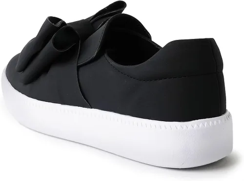 Vista 4 de J. Adams - Tenis de plataforma sin cordones con diseño de moño, cómodos y de punta cerrada - Wally