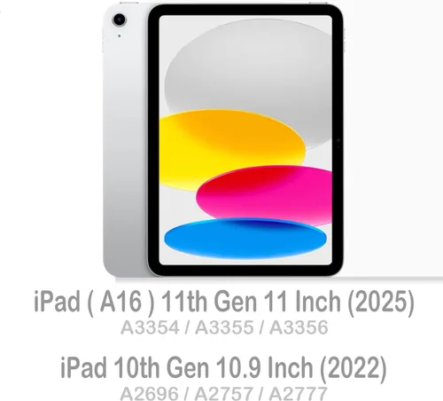 Vista 2 de Feams Funda para iPad (A16) de 11ª generación de 11 pulgadas 2025, iPad de 10.9 pulgadas 2022, funda de suspensión automática con soporte para lápiz