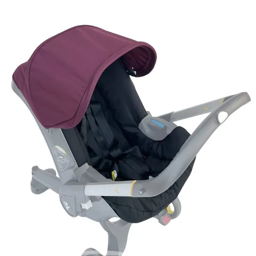 Vista 12 de Kits de cambio de cojín de asiento, ropa, sombrilla, toldo para cochecito compatible con asiento de automóvil y cochecito Doona (negro)
