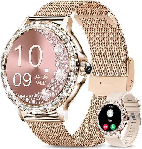 Vista 13 de Smart Watches for Women (Answer/Make Calls), 1.3” Fitness Tracker Watch with Heart Rate/Blood Pressure/SpO2/Sleep Monitor, IP68 Waterproof Smart