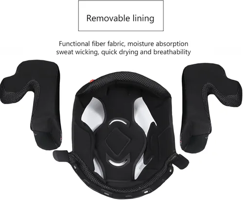 Vista 3 de Casco modular de motocicleta de cara completa, casco abierto con doble visera extraíble forro para adultos, hombres y mujeres, motocross Cruiser