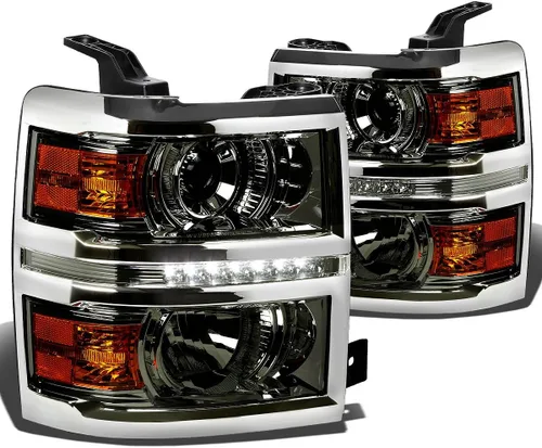 Vista 10 de DNA MOTORING HL-HPL-CSIL14-BK-AM Conjunto de faros delanteros, lado del conductor y del pasajero HPL-BKAM