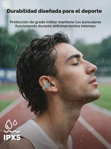 Vista 5 de HAKII Auriculares de oído abierto inalámbricos, auriculares Bluetooth 5.4 ergonómicos con clip Bluetooth con sonido estéreo/ANC, auriculares de oído