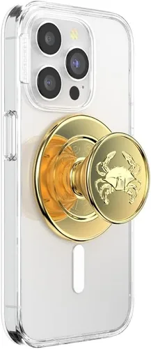 Vista 28 de PopSockets PopTop, agarre adhesivo para teléfono con parte superior intercambiable, esmalte - trébol oro rosa