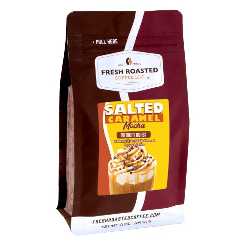 Vista 42 de Fresh Roasted Coffee, Amaretto - Café saborizado, 12 onzas, tostado medio, Kosher, grano entero
