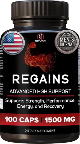 Vista 10 de Suplementos HGH para hombres y mujeres - REGAINS paquete de inicio, péptidos anabólicos para el crecimiento muscular, recuperación muscular