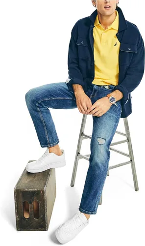 Vista 2 de Nautica Polo de cubierta de ajuste clásico para hombre