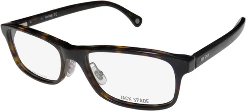 Vista 8 de Jack Spade Larson Mens/Womens Rectangular Full-Rim Authentic Collectible Classic Shape Eyeglasses/Eyeglass Frame Negro