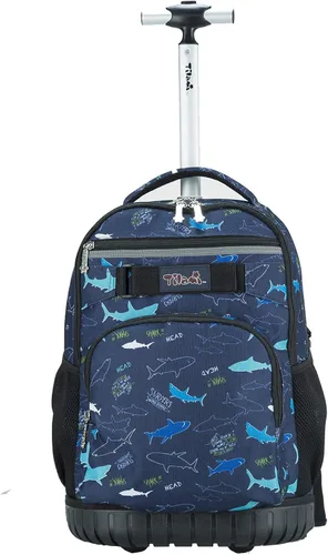 Vista 2 de Mochila escolar con ruedas Tilami de 18 pulgadas multifuncional, para niños y estudiantes