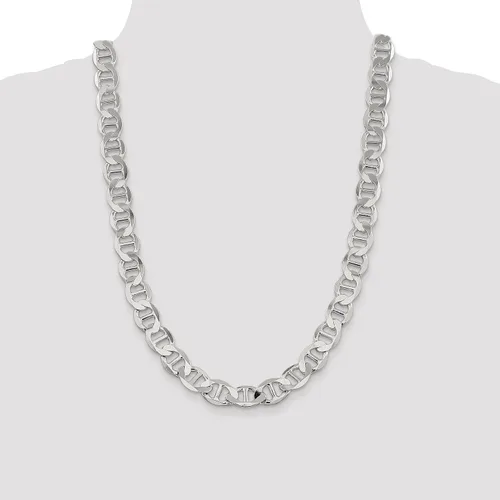 Vista 3 de IceCarats 925 Sterling Silver 12.3mm Anchor Mariner Link Chain Necklace