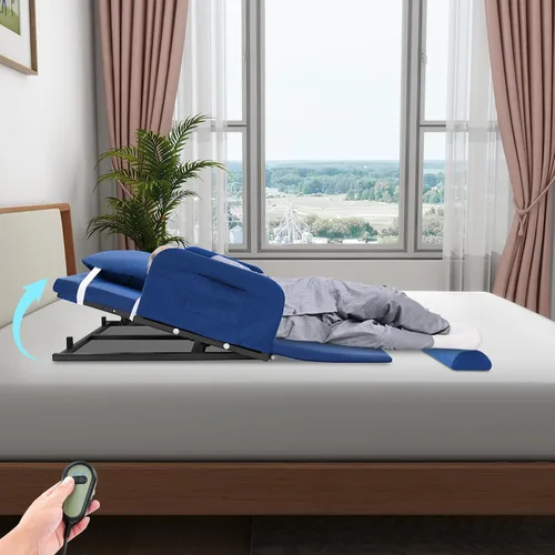 Vista 5 de Respaldo de elevación eléctrico, elevador de respaldo con control remoto para cama, capacidad de 220 libras, colchón de cuña ajustable de 10-80°
