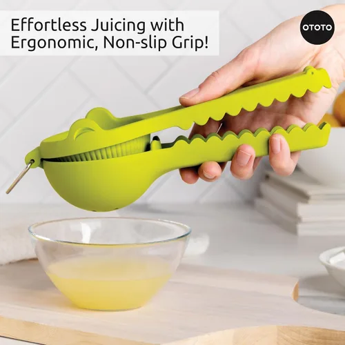Vista 5 de OTOTO Lemongator Exprimidor de Limón Manual - Exprimidor de Limón Fácil de Sostener Manual para Limón, Lima, Naranjas - Libre de BPA, Apto