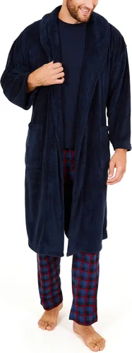 Vista 5 de Bata con capucha de lujo de tweed y felpa suave de Nautica Borgoña