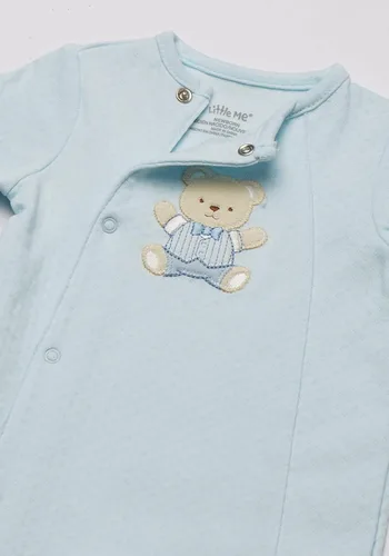 Vista 3 de Little Me Pijamas de algodón para bebés, ropa de dormir con pies para niños y niñas