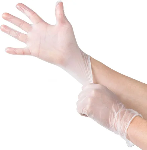 Vista 3 de Guantes de vinilo desechables, no esterilizados, sin polvo, tacto suave, grado de servicio de alimentos.