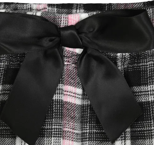 Vista 4 de Sleep On It Conjunto de pijama de 4 piezas para niñas, ropa de dormir tejida a cuadros para niñas
