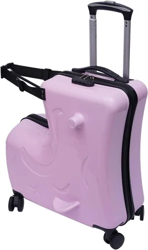 Vista 2 de TdiriNar Carro de paseo para niños de 20 pulgadas, equipaje portátil para niños con 4 ruedas universales, varios colores, impermeable, unisex