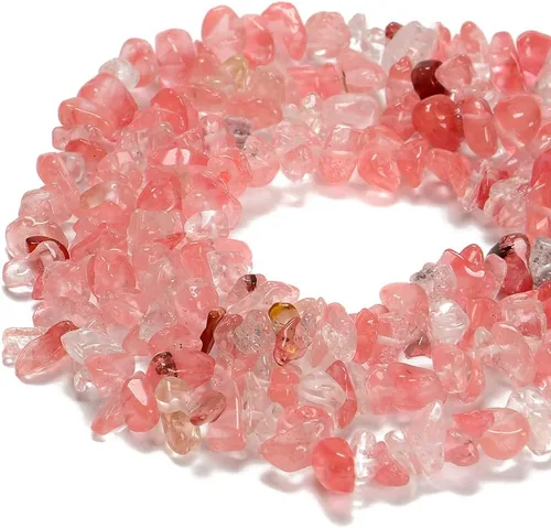 Vista 19 de Cuentas de piedras preciosas naturales de finchenita de azurita de 0.315 a 0.315 pulgadas, cristales curativos, pulseras de cintura, kit de collar