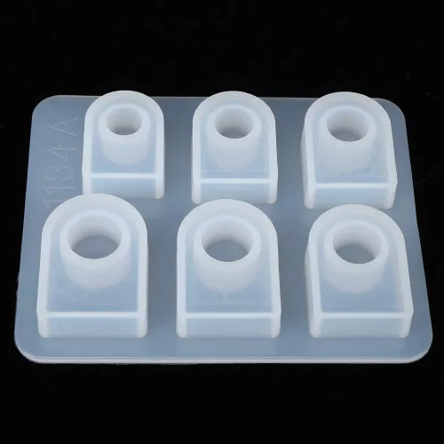 Vista 8 de Molde de anillo de silicona, molde de anillo de fundición de resina flexible para fabricación de joyas para artistas de resina aficionados