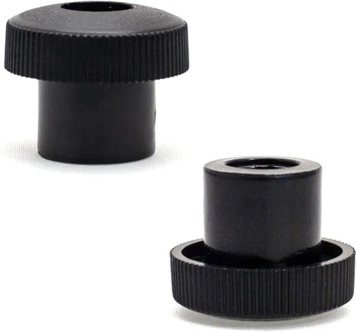 Vista 2 de POWERTEC Paquete de 10 Perillas Redondas de 1/4"-20, Perillas de Sujeción Roscadas para Riel en T y Accesorios de Sierra de Mesa, Tablero Guía