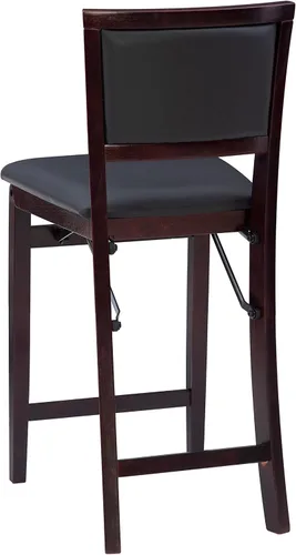 Vista 11 de Linon Faulkner - Taburete plegable de 24 pulgadas, color marrón oscuro y espresso