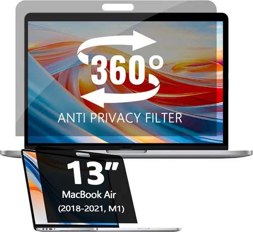 Vista 30 de Pantalla de privacidad magnética colgante de 21.5 pulgadas para monitor de pantalla ancha de 16:9, pantalla de privacidad extraíble, antirreflejos