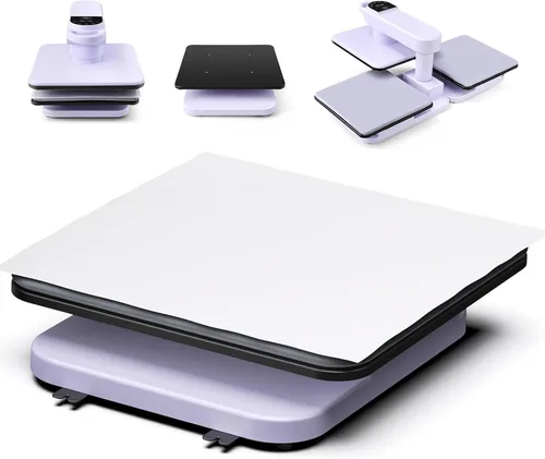 Vista 11 de Whubefy Prensa de Calor Automática Dual de 360° de 15x15 pulgadas con Doble Mesa de Trabajo - Máquina de Prensa Automática para Camisas de Dos