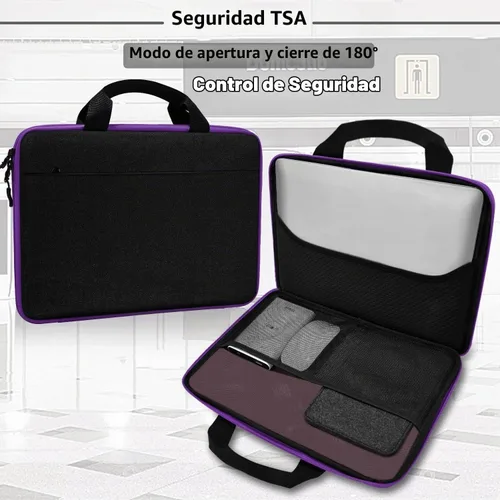Vista 4 de Hseok BK01PU01 - Funda para portátil de 13 a 14 pulgadas, maletín