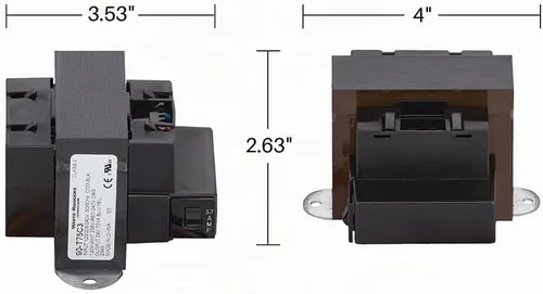 Vista 4 de White-Rodgers Energy Limiting - Transformador de 24 VCA con soporte de pie, 90-T75C3