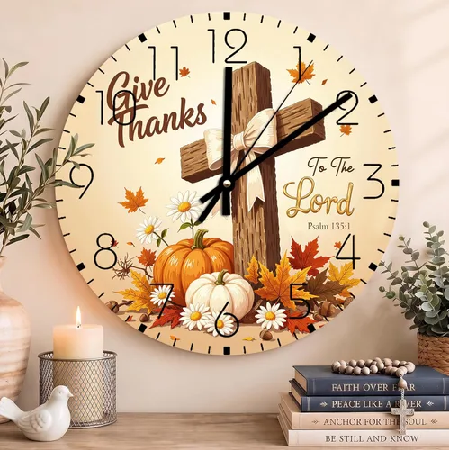 Vista 195 de Reloj con versículo bíblico con citas de Jesús, relojes de 0929Regalos Cristianos (2)