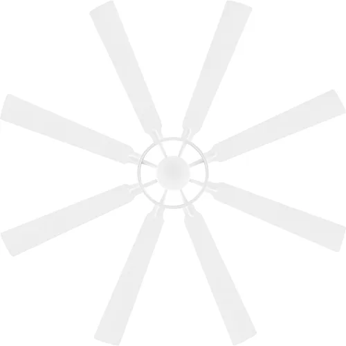 Vista 7 de ELEHINSER Ventilador de techo de 80 pulgadas con luces y 3 varillas, 8 aspas de madera contrachapada, motor de CC reversible silencioso de 6 Blanco