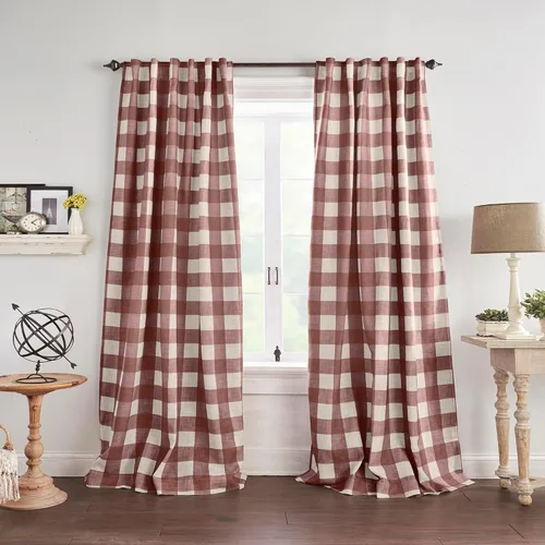 Vista 17 de Grainger Rod Pocket Back Tab Window Curtain Panel, Black - 52" W x 63" L