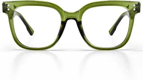 Vista 11 de miyya Lentes de lectura elegantes para mujer, anteojos de tramposos, lectores de luz azul de gran tamaño, anteojos de ojos de moda