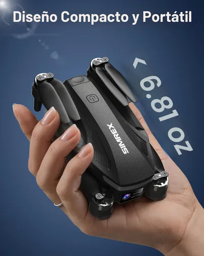 Vista 7 de SIMREX Dron GPS con cámara 4K para adultos, drones de motor sin escobillas para principiantes, WiFi FPV 5G plegable, retorno automático, flujo