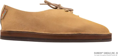 Vista 4 de Rainbow Sandals Zapato Mocca de cuero fresado de una sola capa para mujer, Arco iris