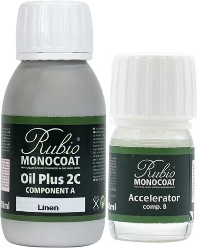 Vista 196 de Rubio Monocoat Tinte y acabado para madera de 650 pies cuadrados - Niebla 5% Oil Plus 2C Aceite de linaza ecológico de secado rápido