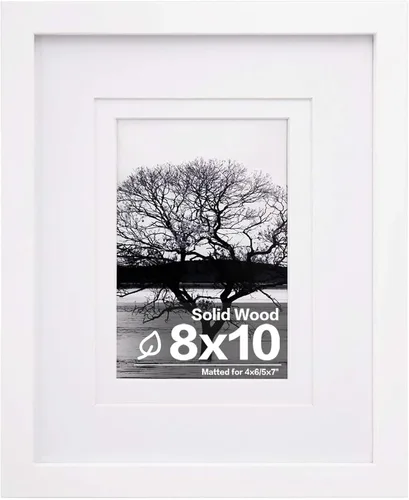 Vista 62 de Egofine - Portarretratos de 4 x 6 pulgadas, de madera maciza con plexiglás, para fotos de 3.5 x 5 con paspartú o de 4 x 6 sin paspartú, para colocar