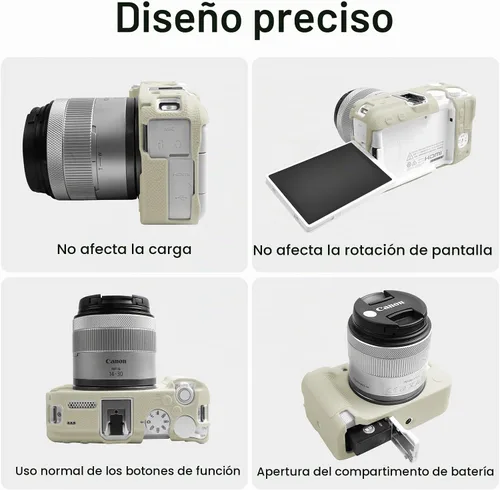 Vista 3 de Funda protectora para cámara Canon EOS R50 V, color beige