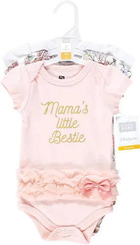 Vista 90 de Hudson Baby baby-girls Cotton Bodysuits 3-pack