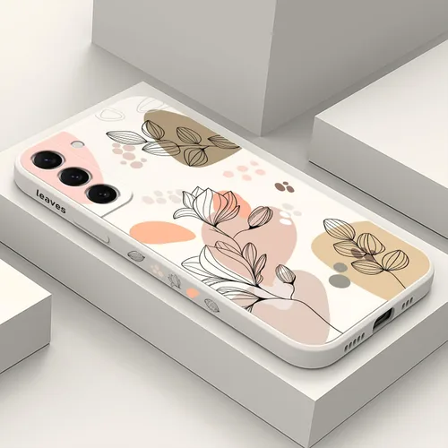 Vista 35 de LEECG Funda para Samsung Galaxy S22, Diseños de Flores Elegantes de Silicona Suave con Protección contra Caídas y Resistente a Huellas Dactilares