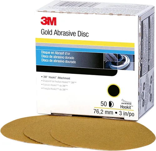 Vista 23 de 912 Hookit disco de arena P5A de 3" color oro de 3M, P220, 3, Dorado