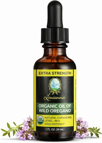 Vista 4 de Louianna - Aceite orgánico de orégano silvestre, aceite puro de gotas de orégano, con 80 por ciento de Carvacrol, para uso oral o tópico, 1.0 fl oz