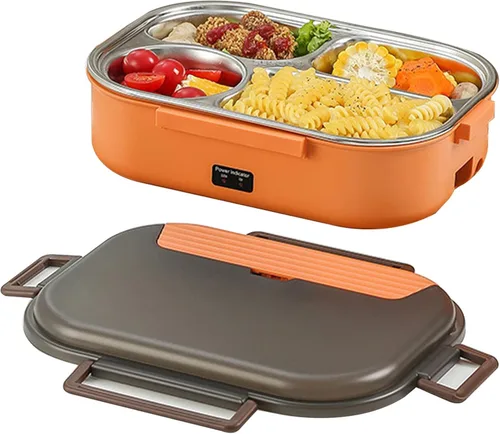 Vista 8 de Fiambrera eléctrica para coche/camión/hogar, calentador de alimentos portátil, lonchera eléctrica para hombre, calentador de caja de almuerzo