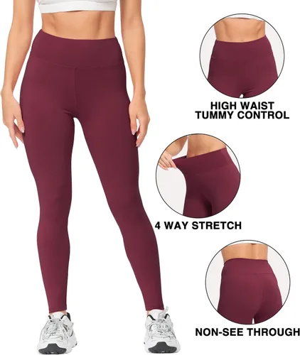 Vista 5 de Natural Feelings Leggings de cintura alta para mujer, ultra suaves, elásticos, opacos, ajustados, para yoga, talla única y talla grande