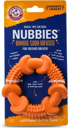 Vista 22 de Arm & Hammer for Pets Nubbies Duality Bone - Juguete dental para perros, el mejor juguete masticable para masticadores moderados, ayuda a reducir