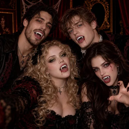 Vista 5 de Colmillos de dientes de vampiro, colmillos de vampiro de ajuste seguro