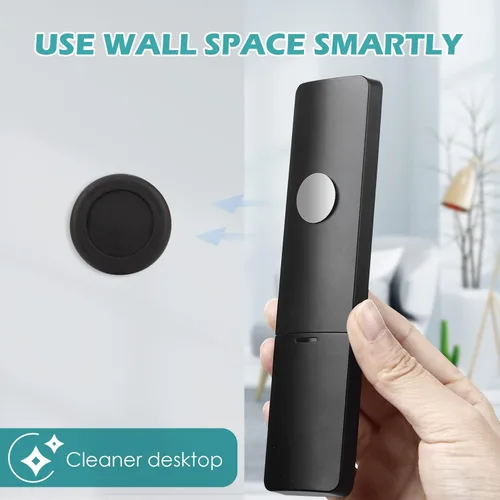 Vista 3 de WALLFID Paquete de 5 soportes magnéticos N52 para control remoto de montaje en pared, sin agujeros, organizador de carga de teléfono, contenedores