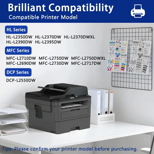 Vista 2 de TN730 Compatible TN730 TN-730 Cartucho de tóner negro de repuesto para tóner Brother TN-730 DCP-L2550DW MFC-L2710DW HL-L2350DW HL-L2370DW HL-L2390DW