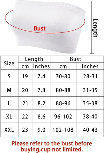 Vista 3 de Geyoga 4 Pieces Strapless Bandeau Bra, Seamless Bralettes Stretchy Non Padded Bandeau Tube Top Bra for Women