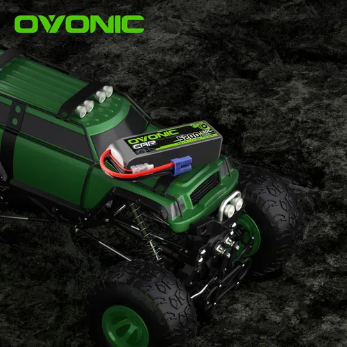 Vista 5 de OVONIC 4S LiPo Batería 14.8V 5200mAh 130C con enchufe EC5 para RC Car RC Truck Avión Helicóptero, Barco, Carreras RC Hobby (2 paquetes)